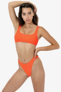 RNT3269 - High Waist High Cut Bikini Bottom -Builtd Store RNT3269 NEONORANGE 1S