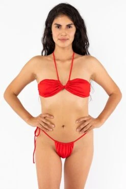 RNT410 - The Side Tie Bikini Bottom -Builtd Store RNT410 Lipstick 2