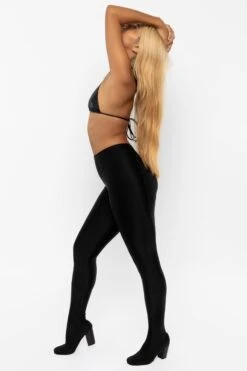 RNTSHOE01 - Nylon Tricot Heeled Leggings -Builtd Store RNTSHOE01 Black11