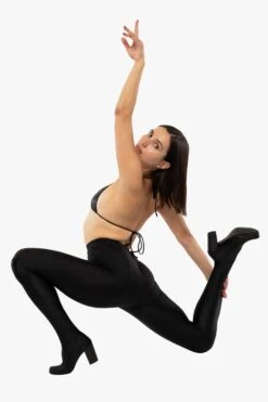 RNTSHOE01 - Nylon Tricot Heeled Leggings -Builtd Store RNTSHOE01 Black2