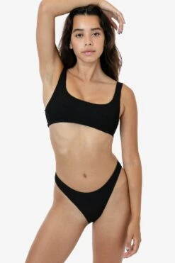 RPC3009 - Crinkle High Cut Swim Bottom -Builtd Store RPC3009 BLACK 3S