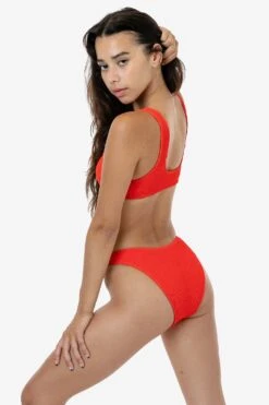 RPC3009 - Crinkle High Cut Swim Bottom -Builtd Store RPC3009 POPPY 2S