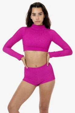 RPC3066 - Crinkle Mockneck Surf Top -Builtd Store RPC3066 DRAGONFRUIT 1S