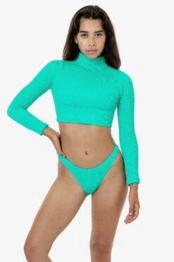 RPC3066 - Crinkle Mockneck Surf Top -Builtd Store RPC3066 LAGOON 1S