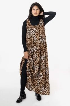 RPR02 - Rayon A-Line Maxi Dress -Builtd Store RPR02 LEOPARDcopy