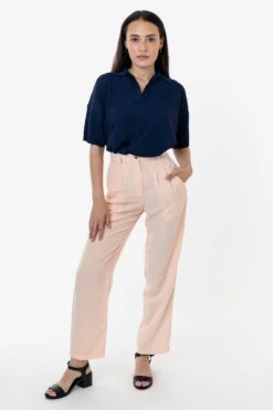 RSAPP350 - Poly Pleated Straight Leg Pant -Builtd Store RURIKA 11 s