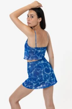 RNS780P - Printed Micro Mesh Skort -Builtd Store RURIKA SET 2S