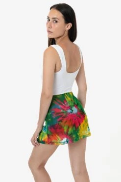 RNS780P - Printed Micro Mesh Skort -Builtd Store RURIKA SKORT 3S