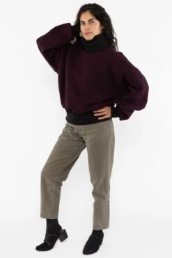 RWHR313 - Wool Turtleneck Sweater With Heavy Cotton Rib -Builtd Store RWHR313 3