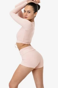 8319GD - Garment Dye Yoga Shorts -Builtd Store SEASHELL 2