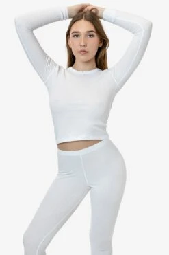 T3007 - Baby Thermal L/S Top -Builtd Store T3007 WHT 3sf