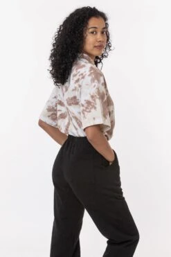 1825TD - Tie Dye Oversized Short Sleeve High Mockneck T-shirt -Builtd Store TDSF 3