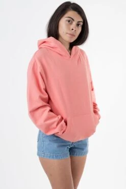 MWT09GD Unisex - Long Sleeve Garment Dye French Terry Pullover Hoodie -Builtd Store THALIA SALMON1