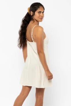TN100GD - Tencel Mini Slip Dress -Builtd Store TN100GD Creme7