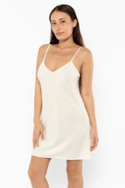 TN100GD - Tencel Mini Slip Dress -Builtd Store TN100GD Creme8 9152e418 a529 4d03 88b0 875e78964935