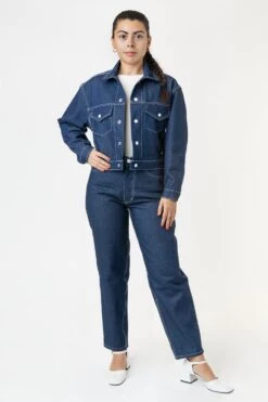 RDNW01 - Raw Indigo Women's Relaxed Fit Jeans -Builtd Store Thalia 3