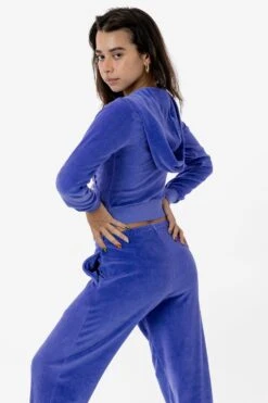 VLR310GD - Garment Dye Velour Mid-Length Zip-Up Hoodie -Builtd Store VLR310GD PARMAVIOLET 3 s