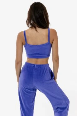 VLR316GD - Garment Dye Velour Spaghetti Crop Tank -Builtd Store VLR316GD PARMAVIOLET 3 s