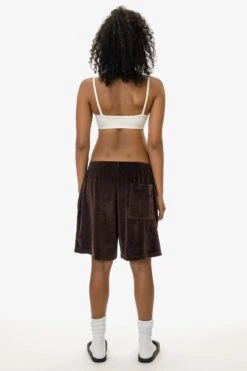 VLR442GD - Garment Dye Velour Mid-Length Wide Short -Builtd Store VLR442 FB 4XX