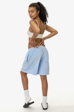 VLR442GD - Garment Dye Velour Mid-Length Wide Short -Builtd Store VLR442 FROST F2