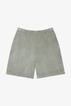 VLR442GD - Garment Dye Velour Mid-Length Wide Short -Builtd Store VLR442 PEARLGREY