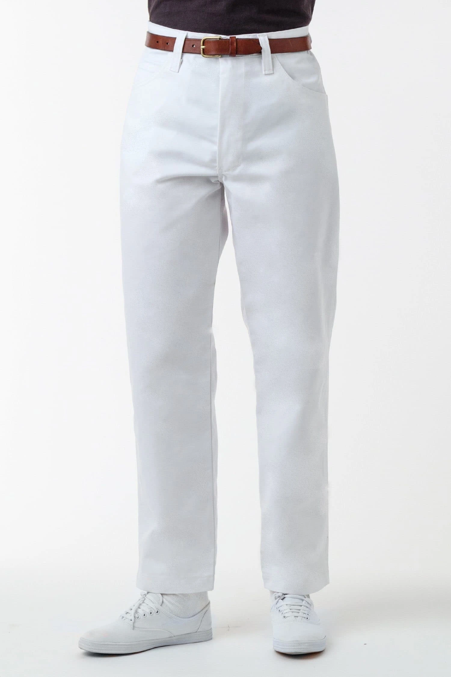 RTWL01 - Twill Work Pants White 4 RTWL01 - Twill Work Pants White - Image 4