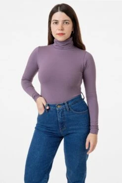8306 - Cotton Spandex Turtleneck -Builtd Store amethyst