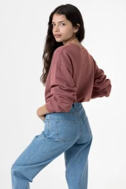 MWT07GD Unisex - Long Sleeve Garment Dye French Terry Pullover -Builtd Store bianca oldrose shift