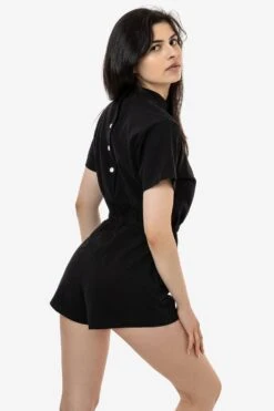 18365GD - Garment Dye T-Shirt Romper -Builtd Store black 2natalie 1