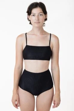 RRS065 - Ribbed High Waist Bikini Bottom -Builtd Store black alex 2fix