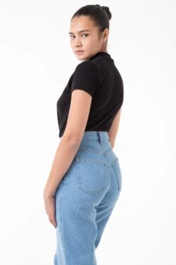 R4309 - Mockneck Cap Sleeve Baby Tee 18 R4309 - Mockneck Cap Sleeve Baby Tee -Builtd Store black jeans 2