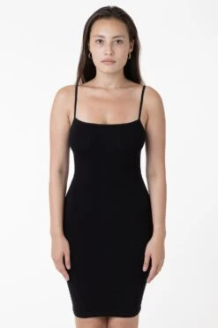 83401 - Spaghetti Mid-Length Dress -Builtd Store black rurika98