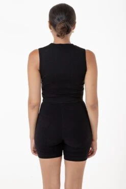 4365 - Baby Rib Sleeveless Crew Neck -Builtd Store black stephanie13