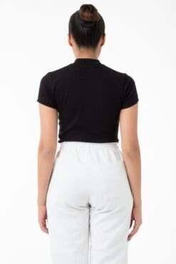 R4309 - Mockneck Cap Sleeve Baby Tee 14 R4309 - Mockneck Cap Sleeve Baby Tee -Builtd Store black sweats 2