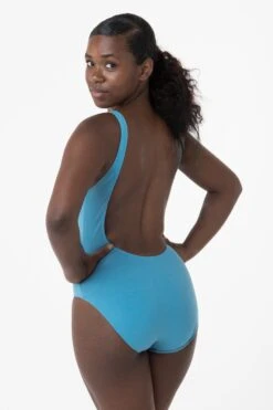 B111CF - Tank Scoop Back Bodysuit -Builtd Store blue lindax