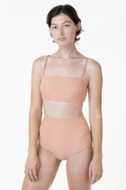 RRS075 - The Ribbed Minimalist Crop Swim Top -Builtd Store blush alex2