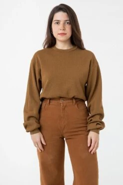 TX407GD Unisex - Long Sleeve Heavy Thermal Crew Neck -Builtd Store brass fixSTEPH