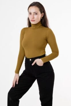 8306GD - Cotton Spandex Garment Dye Turtleneck -Builtd Store brassccfinaldarker