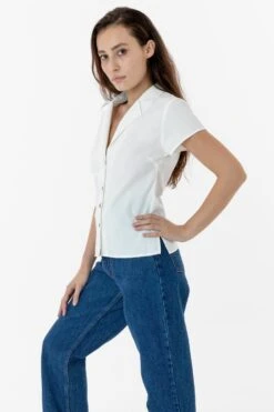 RCP345GD - Slim Fit Camp Collar Shirt 13 RCP345GD - Slim Fit Camp Collar Shirt -Builtd Store campwhite2 F