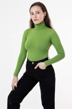 8306GD - Cotton Spandex Garment Dye Turtleneck -Builtd Store celerydarker