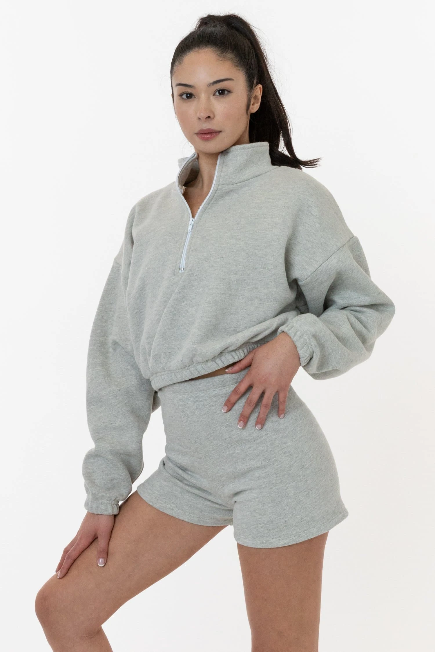 CF330 - Cotton Fleece High Waist Fitted Short 3 CF330 - Cotton Fleece High Waist Fitted Short - Image 3