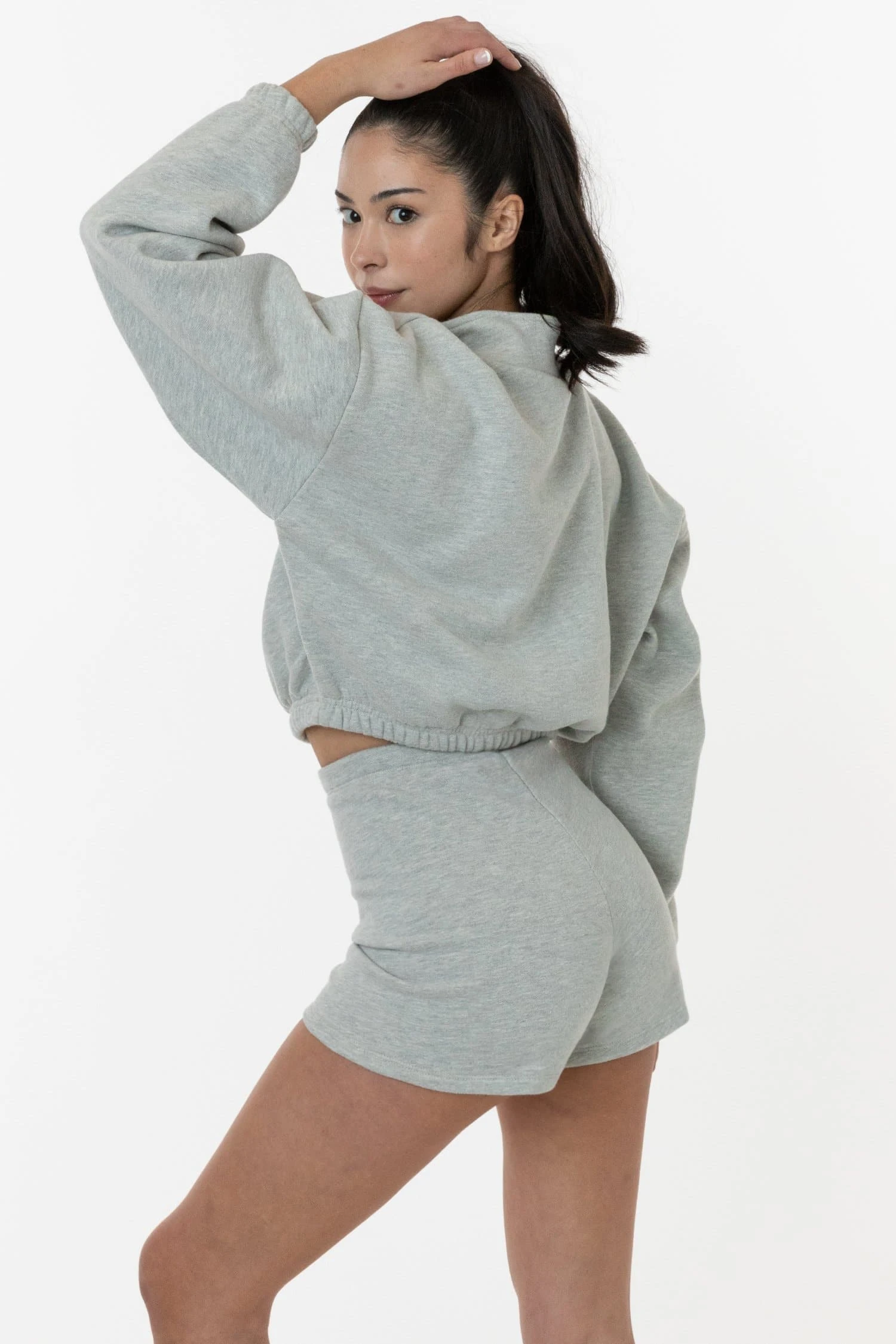 CF330 - Cotton Fleece High Waist Fitted Short 4 CF330 - Cotton Fleece High Waist Fitted Short - Image 4