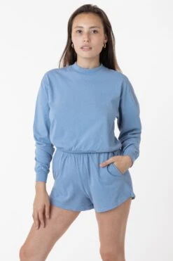 1214GD - Heavy Jersey Garment Dye Short Shorts -Builtd Store clearblue rurika e