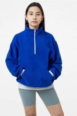 PF408 - Polar Fleece Half Zip Pullover -Builtd Store cobalt1