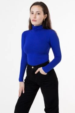 8306GD - Cotton Spandex Garment Dye Turtleneck -Builtd Store cobalt2darker