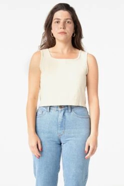 1822GD - Garment Dye Crop Tank -Builtd Store creme1