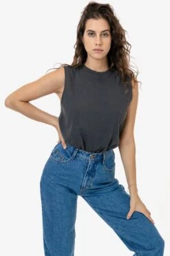 2865GD - Women's Garment Dye Muscle Tank -Builtd Store dolphin 1