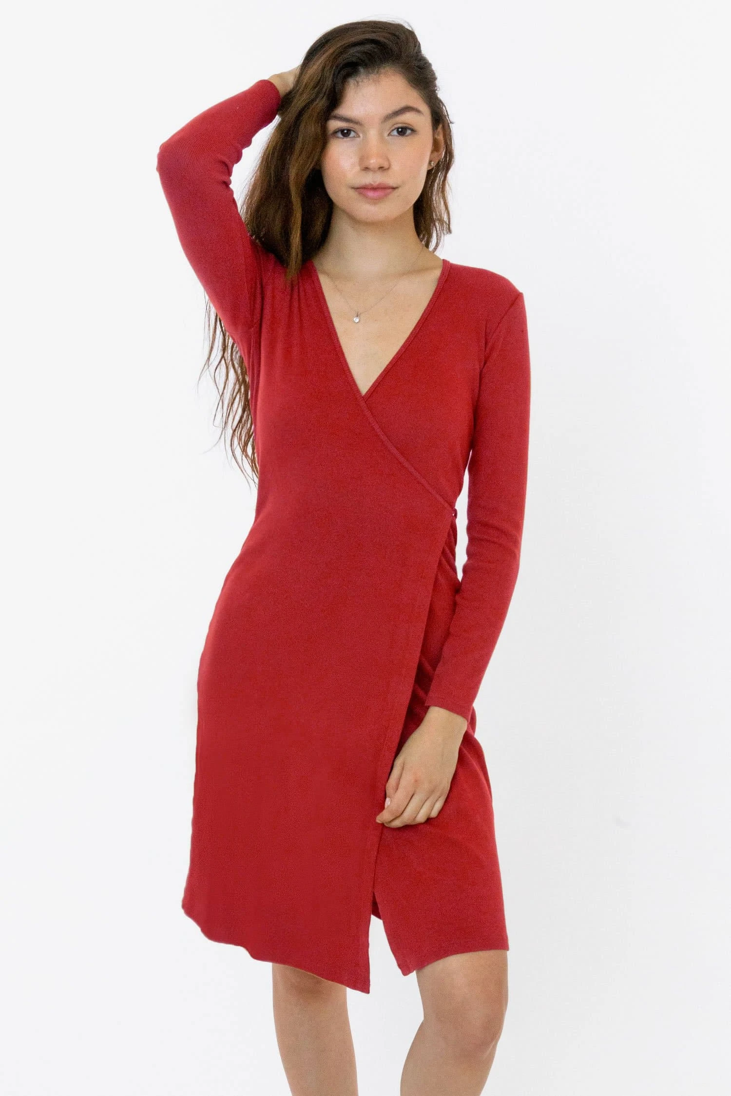 3388GD - 2x1 Heavy Rib Wrap Dress 3 3388GD - 2x1 Heavy Rib Wrap Dress - Image 3