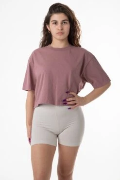 1820GD - Oversized Crop Tee -Builtd Store edie mauve2