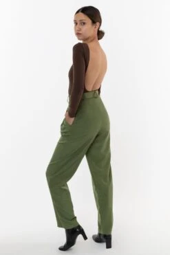 RSAPP350 - Poly Pleated Straight Leg Pant -Builtd Store green1 f18b13bb 896c 47cd acf4 ef479861038e